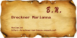 Breckner Marianna névjegykártya